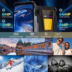 OUKITEL WP58 Pro 5G Rugged Smartphone 1000LM Camping Light 24GB+256GB Android 15