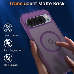 Magnetic Matte Case for Google Pixel 10/10 Pro 6.3-Inch Slim Translucent Hot Pin