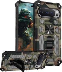 Google Pixel 10 Pro Camo Case with Kickstand, Military Grade Shockproof Cover