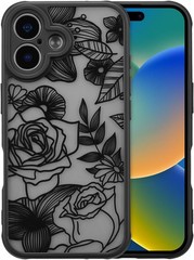 Floral Rose Cute Phone Case for Women Girls Aesthetic for iPhone 17 6.3 Inch