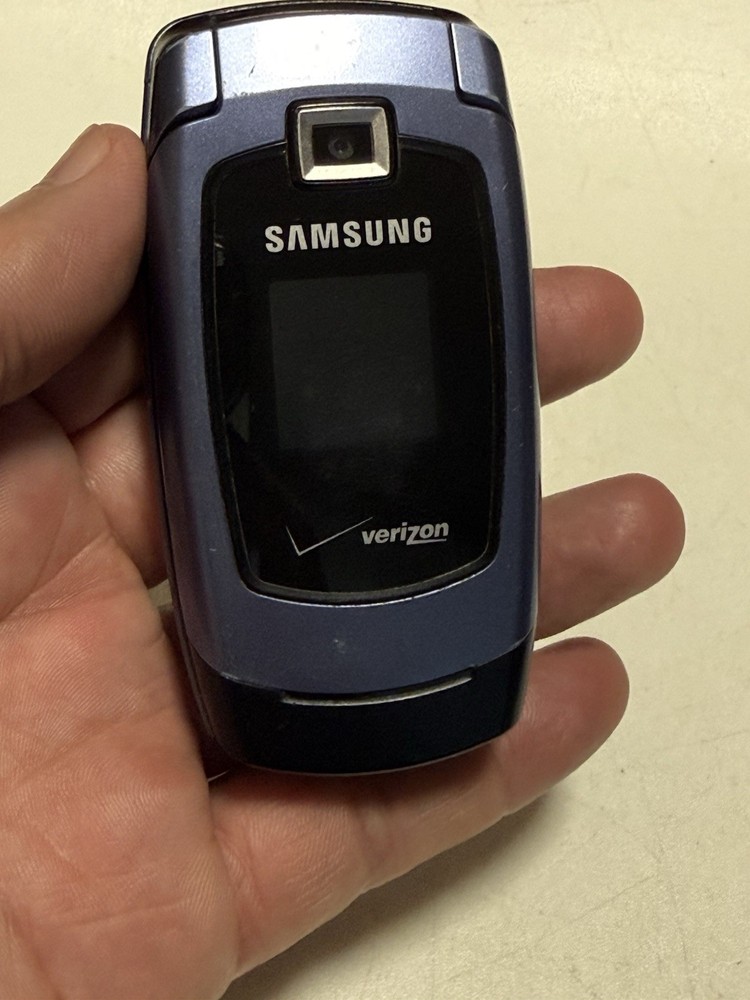 Samsung U340 Snap Verizon Blue Black Flip Cell Phone speakerphone Untested