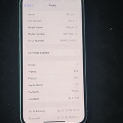 AT&T Apple iPhone 14 – 128GB Blue – Mint Used Cond – 90% Batt