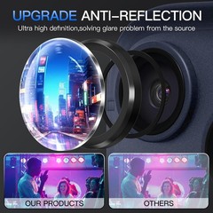 Metal Tempered Glass Rear Camera Lens Protector for iPhone 17 Pro – Black