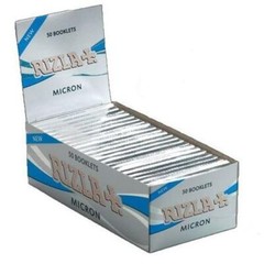 2 FULL BOX CARTINE RIZLA MICRON ROLLING PAPERS REGULAR SIZE 50 Booklets