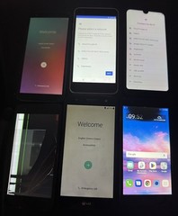 ONE Works Lot of 6 LG K31 M327 Rebel 4 Tribute Premier Smartphone Broken Ship