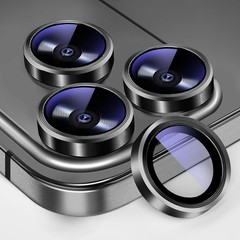 2 Pack Camera Lens Protector for iPhone 17 Pro Max, 15 Pro, Black