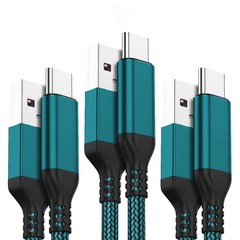 3-Pack 3.1A USB-C Fast Charger Cord for iPhone 17 16 15 Pro Max, 10ft