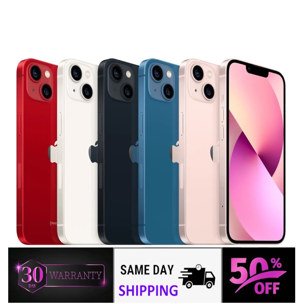 Apple iPhone 13 Unlocked – 128GB/256GB – Midnight, Starlight, Blue, Free Ship