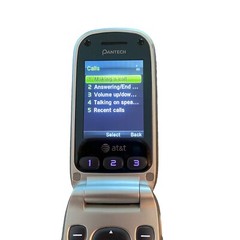 Pantech Breeze III 3 Gray Blue AT&T P2030 Basic Flip Camera Cell Phone Bundle