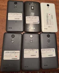 ONE Works Lot of 6 LG Phoenix 4 G3 Tribute Smartphone Broken Fast Ship