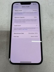 AT&T Apple iPhone 16e A3212 128GB 6.1&Prime; Black MD0D04LL/A (100% Battery)