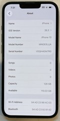 TESTED USED GSM UNLOCKED GREEN iPhone 13, 128GB A2482 MNG63LL/A WITH 85% BATTERY