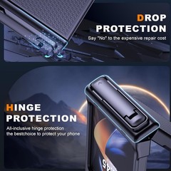Case & Built-in Screen Protector for Samsung Galaxy Z Flip 7 FE/Z Flip 6 Rugged