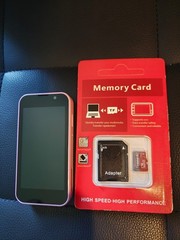 NIB Soyes XS18 pro mini smartphone and 128gb SD card/reader Pink