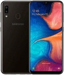 Used 4/10 Samsung Galaxy A20 SM-A205U 32GB Black T-MOBILE only with LCD Shadow