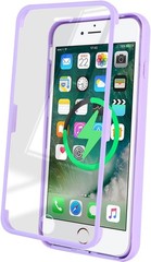 Case & Screen Protector for iPhone 8 Plus & 7 Plus Slim Shockproof Cover Purple
