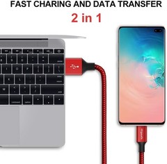 2-Pack 3A Fast Charging Type-C Charger for iPhone 15 Pro Max, Samsung Galaxy S25