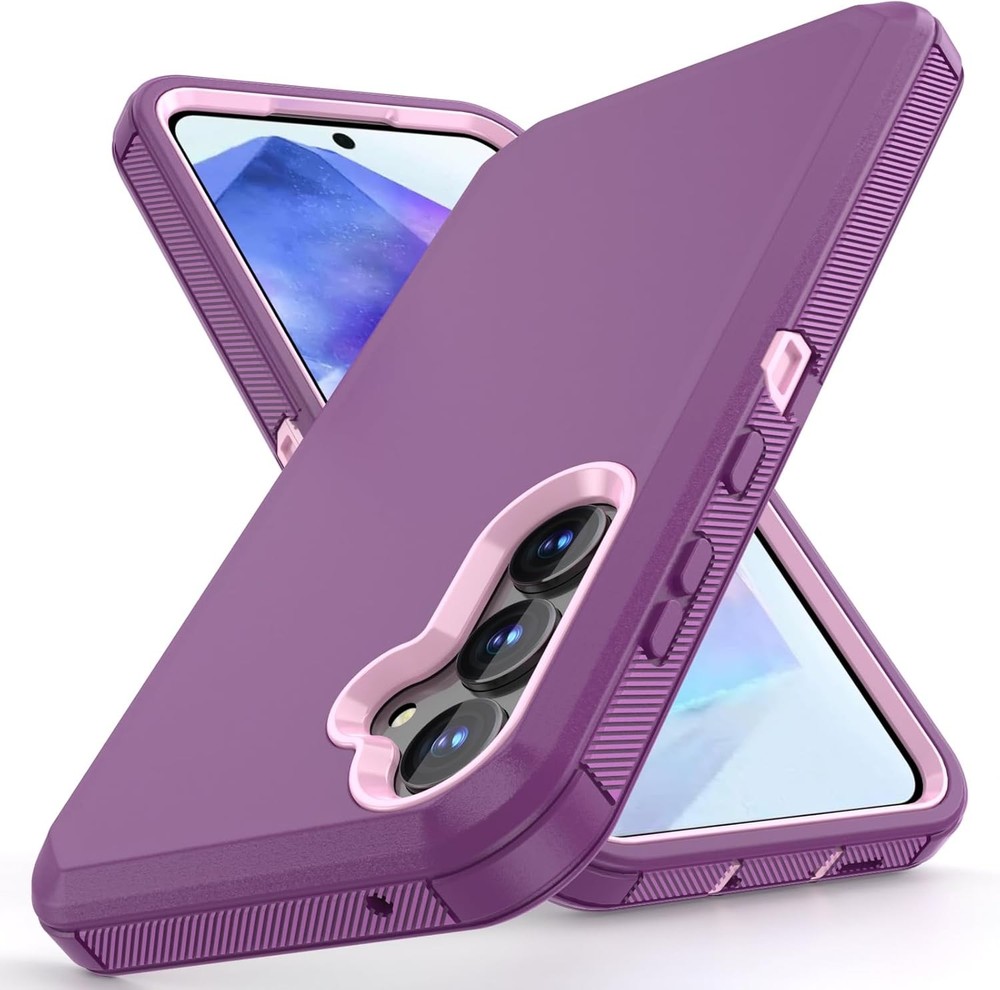 Samsung Galaxy A55 Case Rugged Port Cover Shockproof Heavy Duty Dual Layer Prote