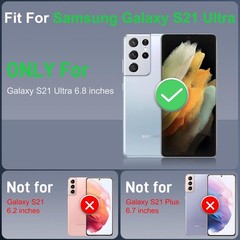 For Samsung Galaxy S21 Ultra Case w/ Military Grade Protective Cover & Kickstand