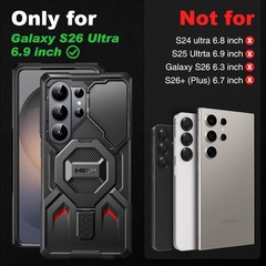 Magnetic Stand for Samsung Galaxy S26 Ultra Case, Camera Cover & 2 Front Frames