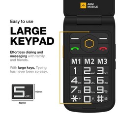 AGM M8 Flip 4G Rugged Feature Phone Large Button Phone For T-Mobile Used Phone