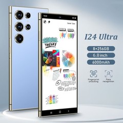 8GB+256GB I24 Ultra Android 13 Smartphone – 6.8&Prime;HD Display 6000mAh Battery Blue