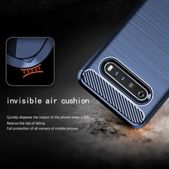 LG V60 ThinQ Case Soft TPU Silicone + Metal Ring Slim Shock Absorption Cover