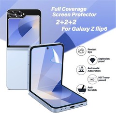 6 in 1 Screen Protector for Samsung Galaxy Z Flip 6 – 2 Pack EPU & Glass