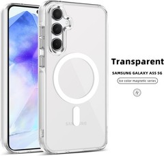 Samsung Galaxy A55 5G Case Hard Yellowing Resistant Magnetic Cover Clear 2024