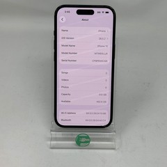 Broken Unlocked Apple iPhone 15 512GB 26.5.2 MTM93LL/A /Front & Back Cracked