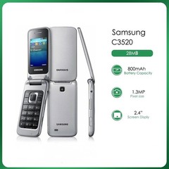 Original Samsung C3520 1.3MP 2.4&Prime; GSM MP3 Bluetooth unlocked flip phone