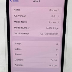 T-Mobile Apple iPhone 12 64GB Black MGFL3LL/A