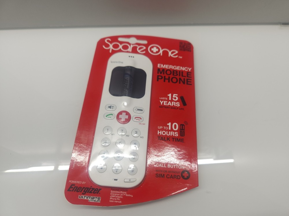 SpareOne White Red Touch Screen Emergency Phone Old Stock