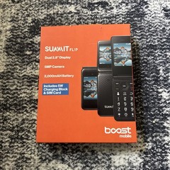 Boost Mobile Prepaid Summit Flip Phone Black 8GB 5MP 2.8” New – Locked to Boost