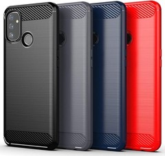 Oneplus Nord N100 Case Shock-Absorption Flexible TPU Rubber Protective Cover Bla