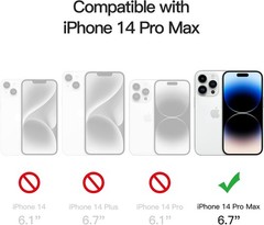 3PCS Full Coverage Screen Protector for iPhone 14 Pro Max 6.7 Inch Anti Spy Case
