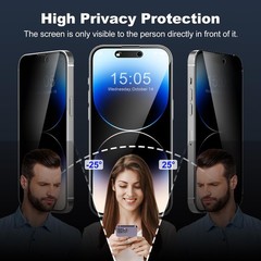 2PCS Privacy Screen Protector for iPhone 14 Pro Max 6.7 Inch Auto Dust Eliminati