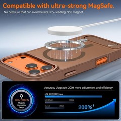 Magnetic for iPhone 17 Pro Max Case with Invisible Stand Translucent Matte Cover
