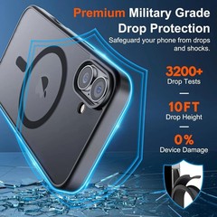 Magnetic for iPhone 17 Case (Military Grade Drop Protection) Matte Black Cover