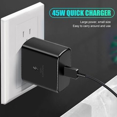 45w Super Fast Wall Charger + 6FT Type C Cable For Samsung Galaxy S22 S21 S20 23