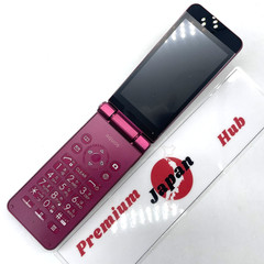 SHARP SH-N01 Red AQUOS KEITAI Flip Phone Unlocked SIM Free Japan Near Mint