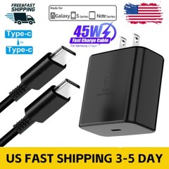 45W Type USB-C Super Fast Wall Charger+ 6ft Cable for Samsung Galaxy S24 S23 S22