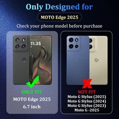 Magnetic Case for Motorola Edge 2025 with 2X Privacy & 1X Camera Lens Protector