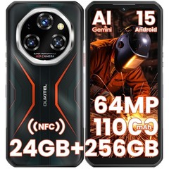 OUKITEL WP55S Rugged Phone 24GB+256GB 11000mAh 64MP Android 15 NFC 4G 6.68&Prime; FHD+