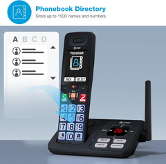 DECT 6.0 Cordless Phone, 3-Handset – Smart Call Blocker, Bluetooth Connect to Ce