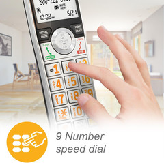 AT&T CL84307 Dect 6.0 Expandable Corded/Cordless Phone with Smart Call Blocker,