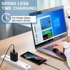 45W USB-C Super Fast Wall Charger + 6FT Cable For Samsung Galaxy S20 S21 S22 S24