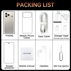2026 G17 Pro Max 256GB 5G Unlocked Smartphone Android Dual SIM Cell Phone