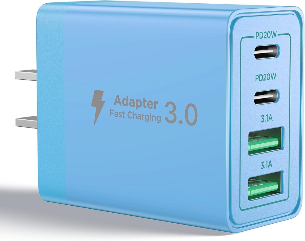 40W 4-Port Type-C Fast Charger Adapter for iPhone 16/15, Galaxy S24/23