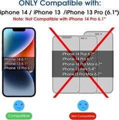 iPhone 14 6.1 2-Pack Clear Tempered Glass & Camera Lens Protectors